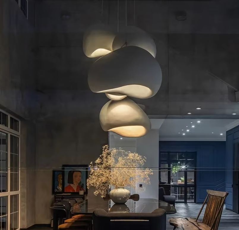 Creme Wabi Sabi Chandelier Light
